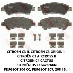 TRW Brake Pad Set: Safe, Reliable, Ideal for CITROËN & PEUGEOT