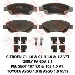 TRW Brake Pad Set (GDB1633) – Premium Disc Brake, OE Quality, Complete with Accessories and Instructions.