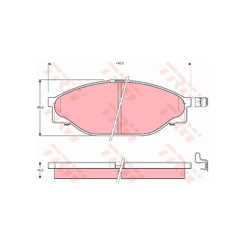 TRW Brake Pad Set - disc brake (GDB3109) TRW Brake Pad Set - disc brake (GDB3109)