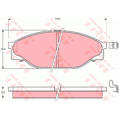 TRW Brake Pad Set - disc brake (GDB3109)