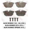 TRW Brake Pad Set GDB1333 for Alfa Romeo: Top-tier performance for 145, 146, GTV, and Spider.