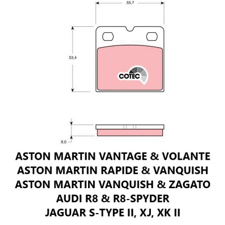 TRW GDB1641 Brake Pad Set for Aston Martin, Audi, and Jaguar – OE Standards